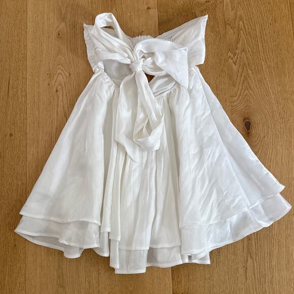 American Threads Babydoll Dress Gabby Twist Size S White - Picture 4 of 6
